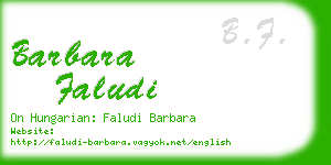barbara faludi business card